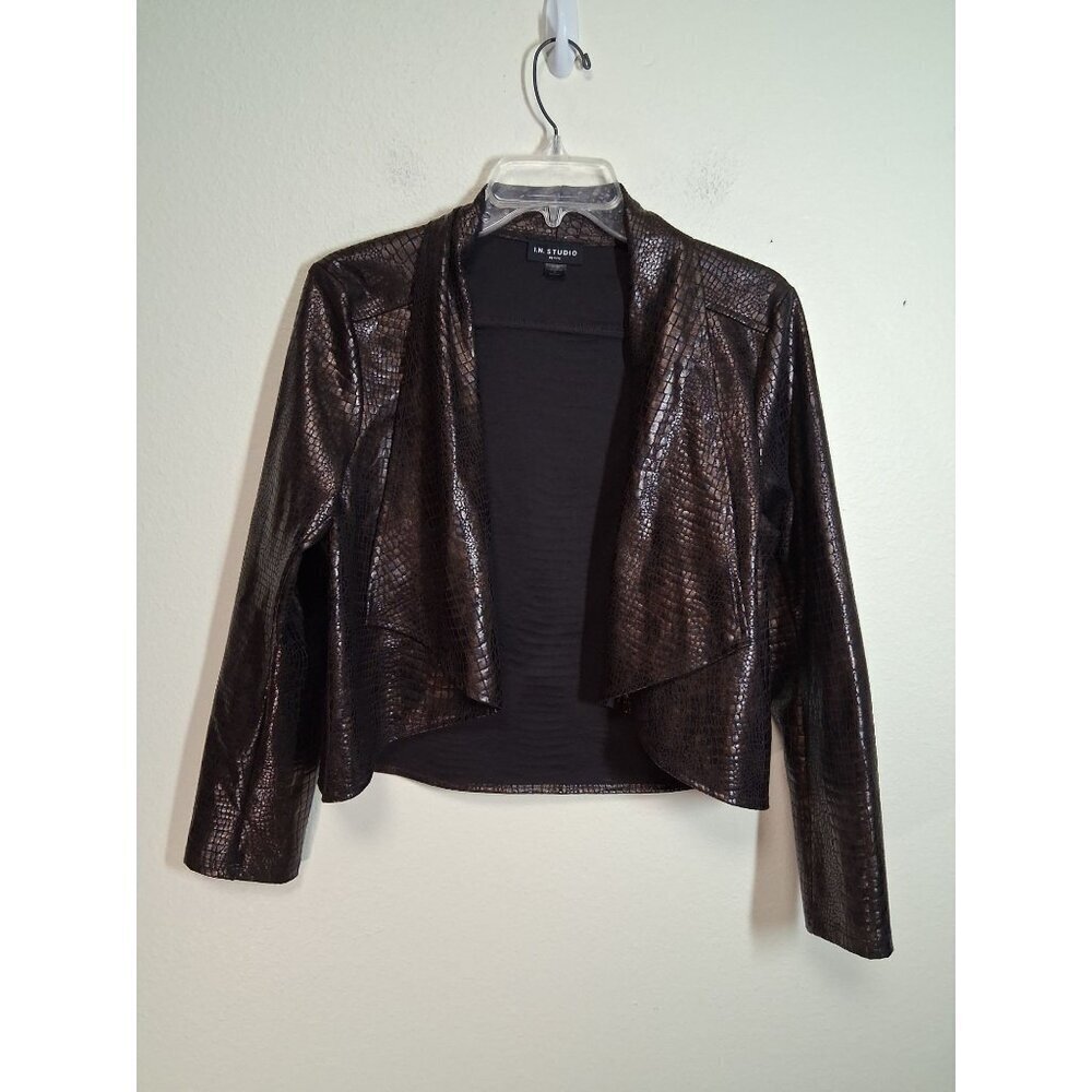 IN Studio Jacket Blazer Reptile Animal Print Y2K Edgy Grunge Business Casual PM